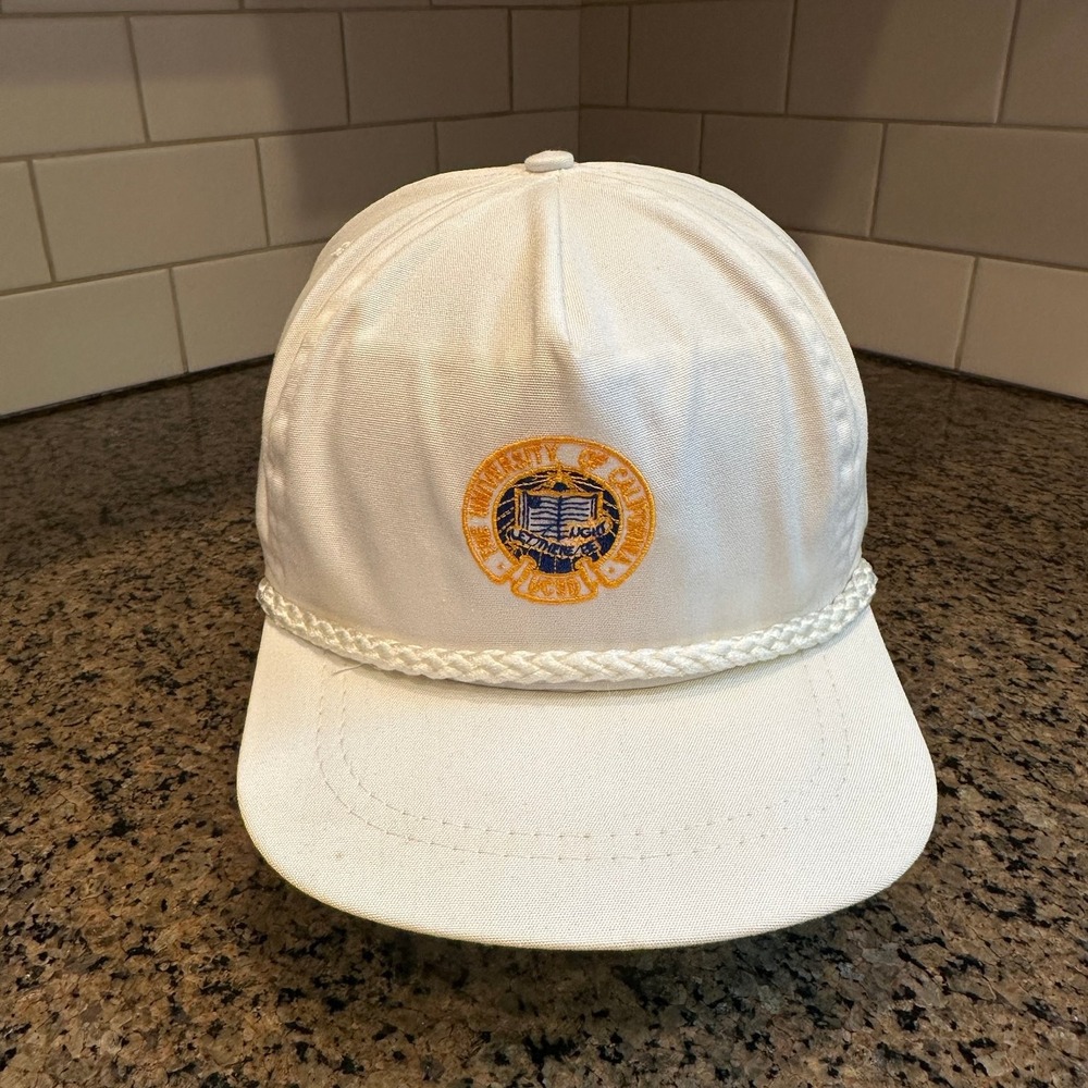 Vtg University of California UC Trojans La Mode Rope Hat Adjustable Made in USA